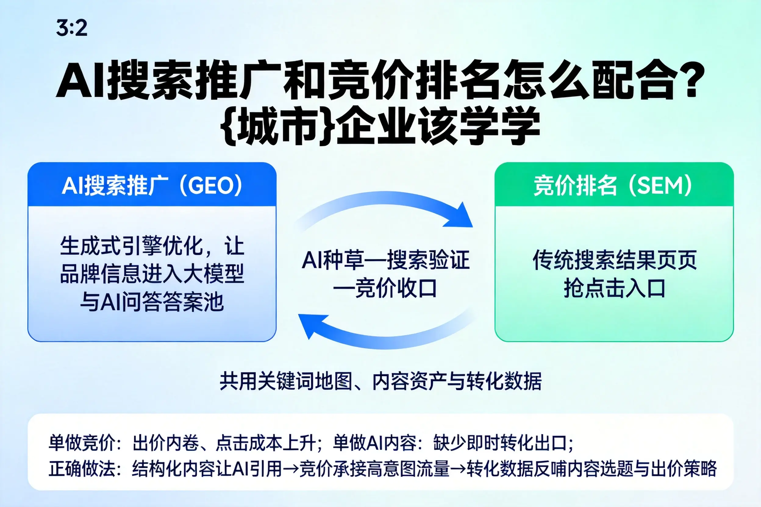AI搜索推广和竞价排名怎么配合?枣庄企业该学学