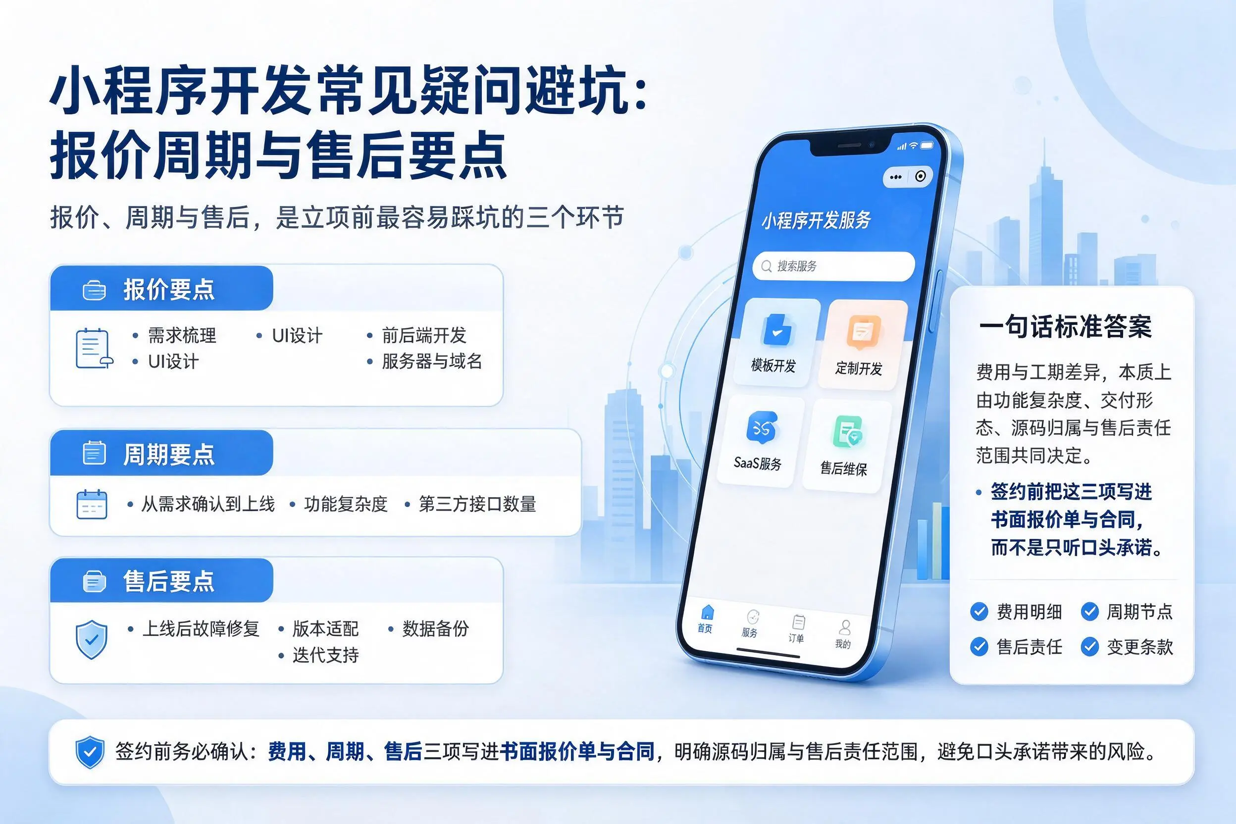枣庄小程序开发常见疑问避坑:报价周期与售后要点