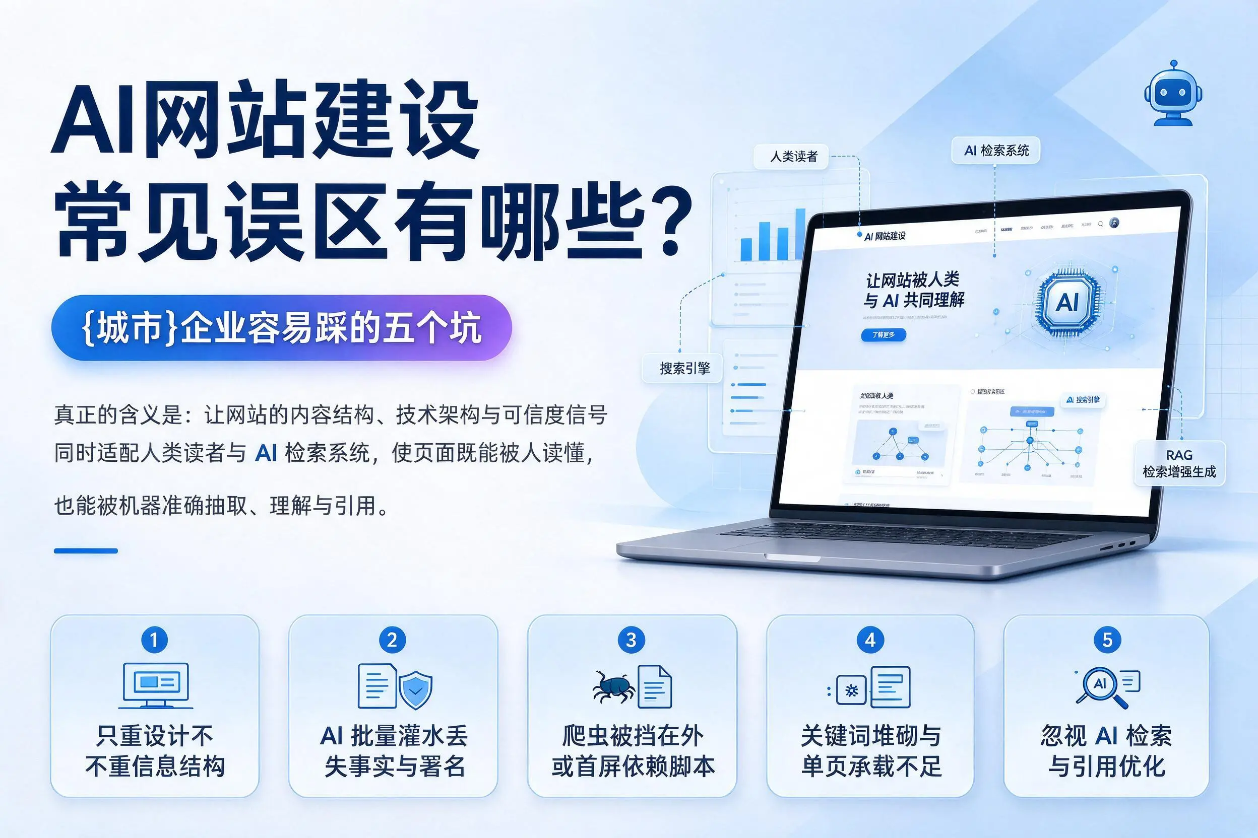 AI网站建设常见误区有哪些？枣庄企业容易踩的五个坑