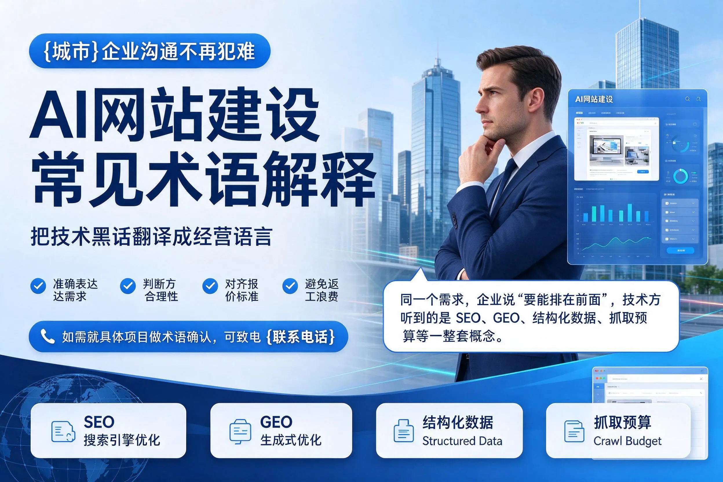 AI网站建设常见术语解释,枣庄企业沟通不再犯难