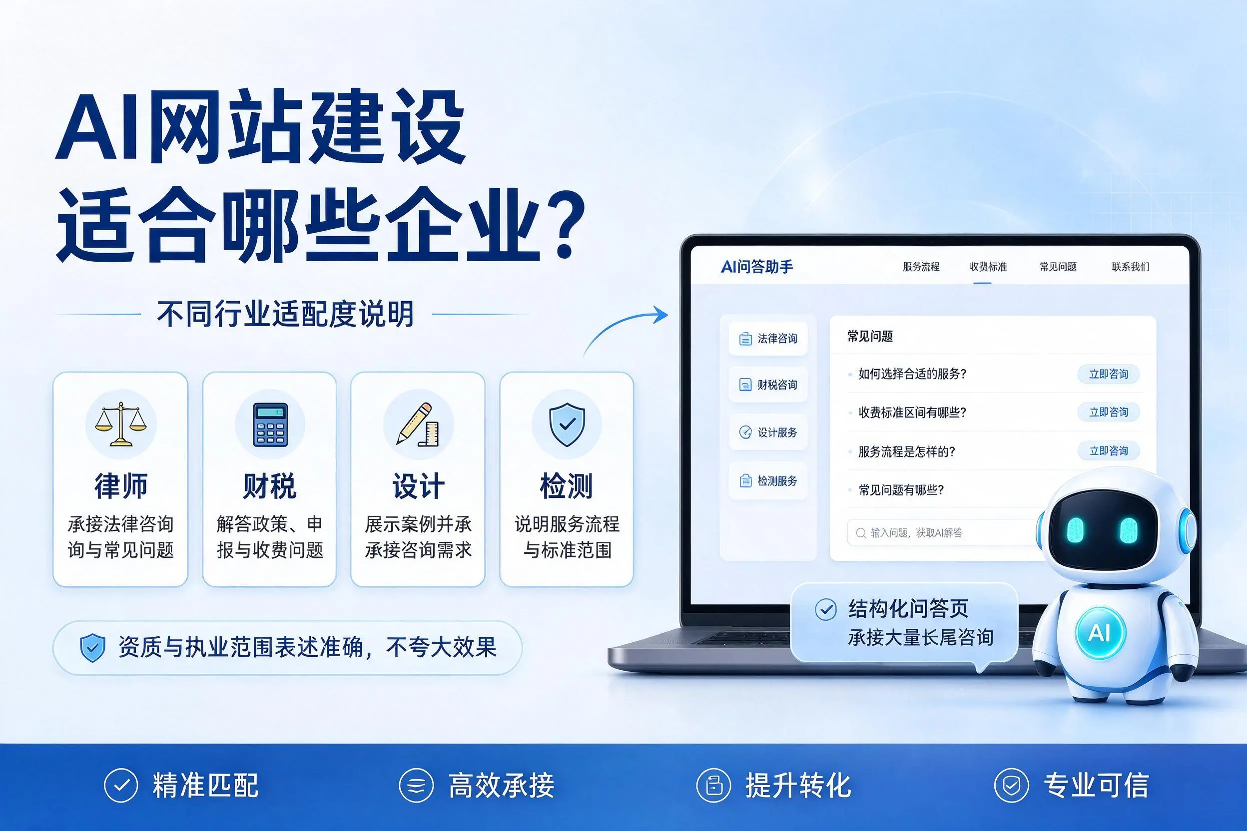 AI网站建设适合哪些企业?枣庄不同行业适配度说明