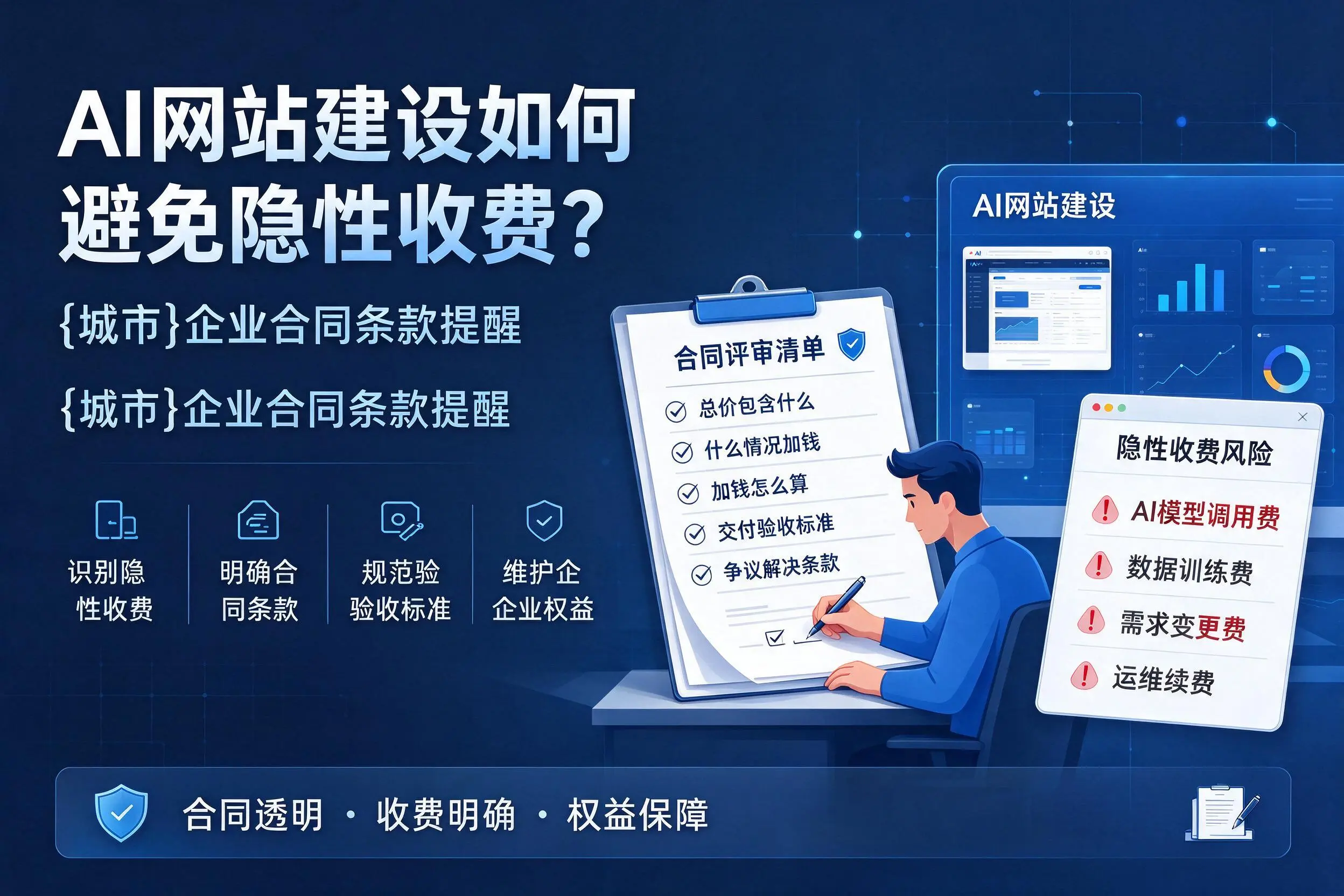 AI网站建设如何避免隐性收费?枣庄企业合同条款提醒