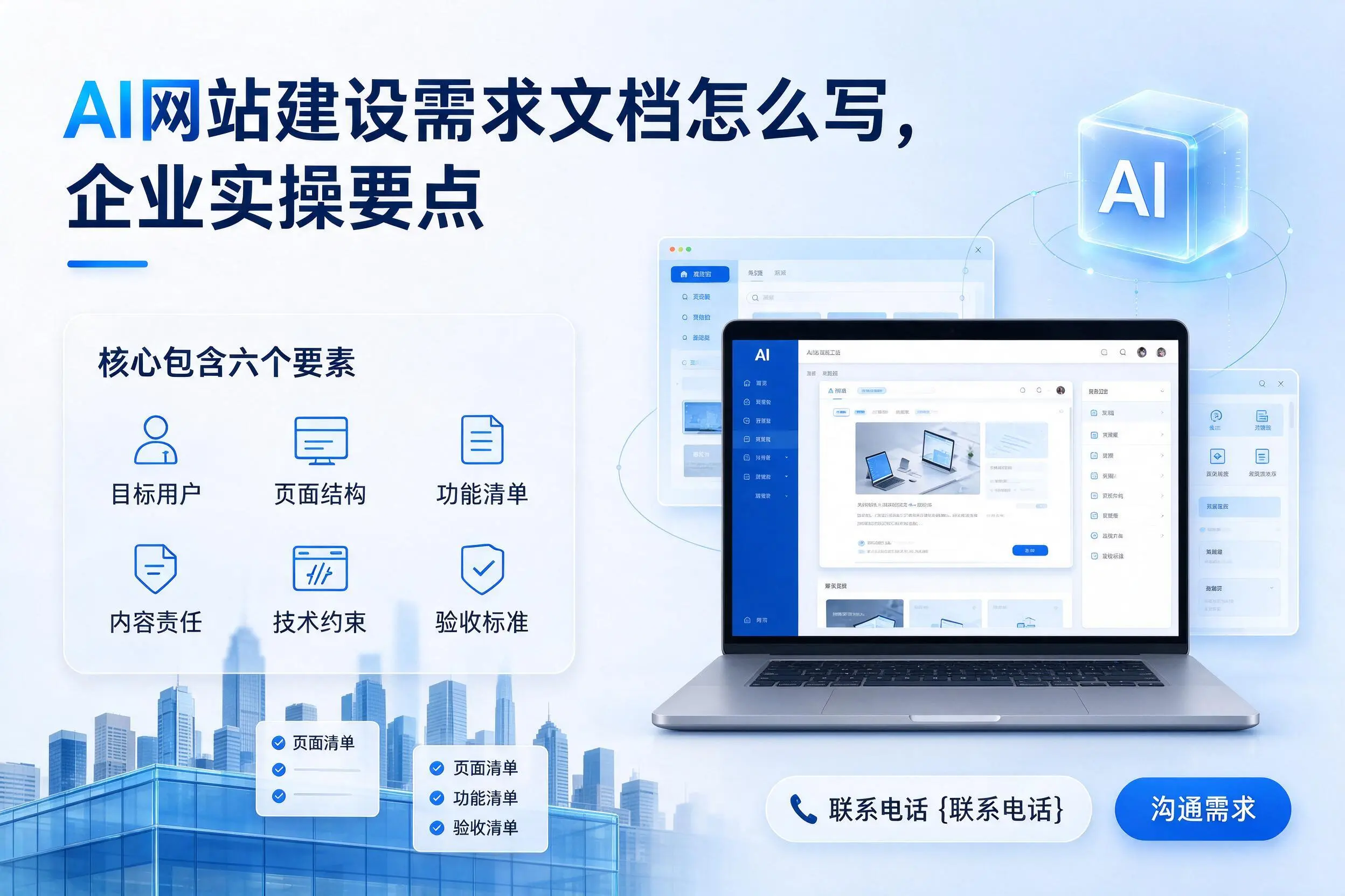 AI网站建设需求文档怎么写,枣庄企业实操要点