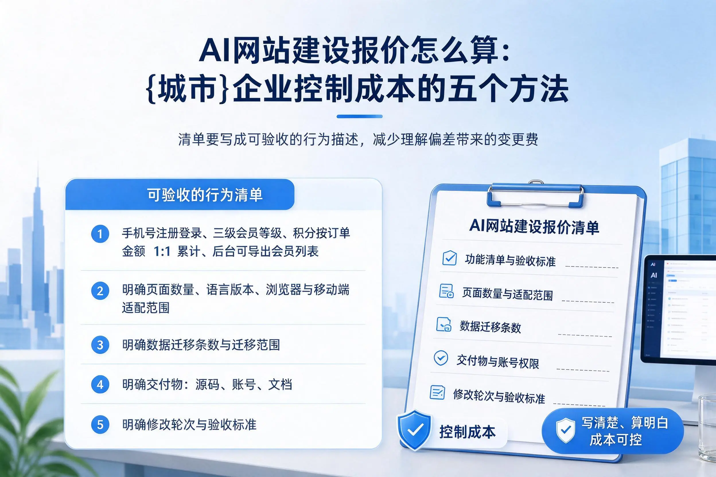 AI网站建设报价怎么算:枣庄企业控制成本的五个方法